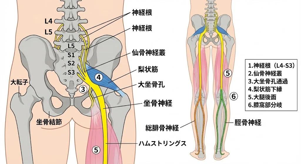 腰が原因の坐骨神経痛との違い