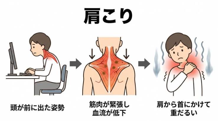 肩こりになる流れ