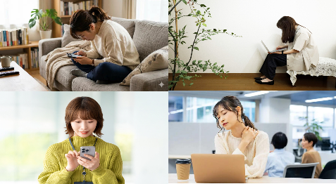 ゲームやパソコン、スマホと首肩を酷使して頭痛の原因となる姿勢